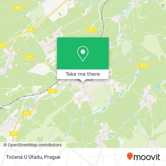 Točená U Úřadu map