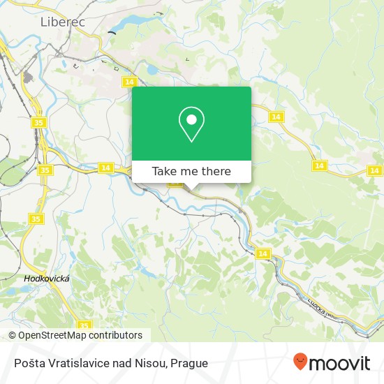 Pošta Vratislavice nad Nisou map