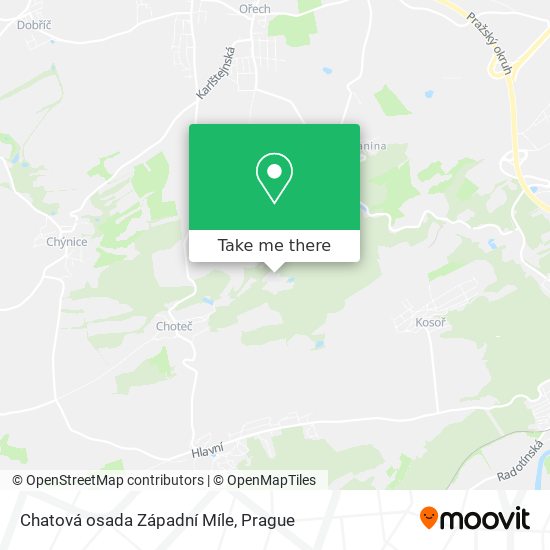 Chatová osada Západní Míle map