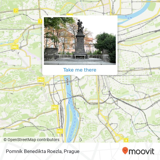 Pomník Benedikta Roezla map