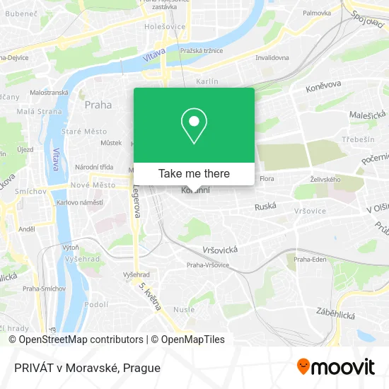 Карта PRIVÁT v Moravské