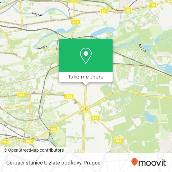 Čerpací stanice U zlaté podkovy map