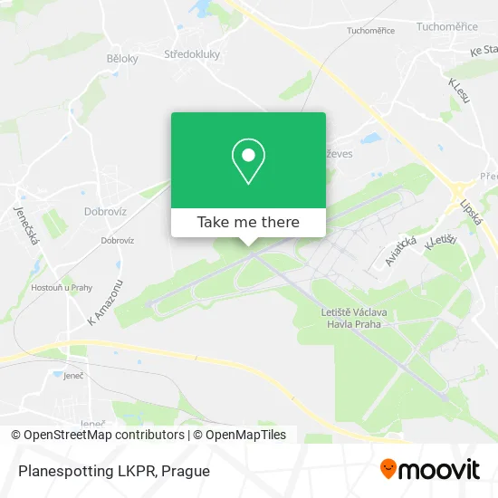 Карта Planespotting LKPR