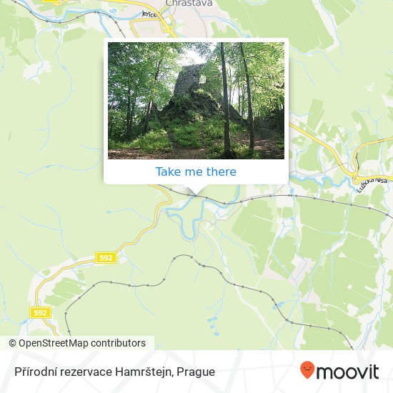 Přírodní rezervace Hamrštejn map