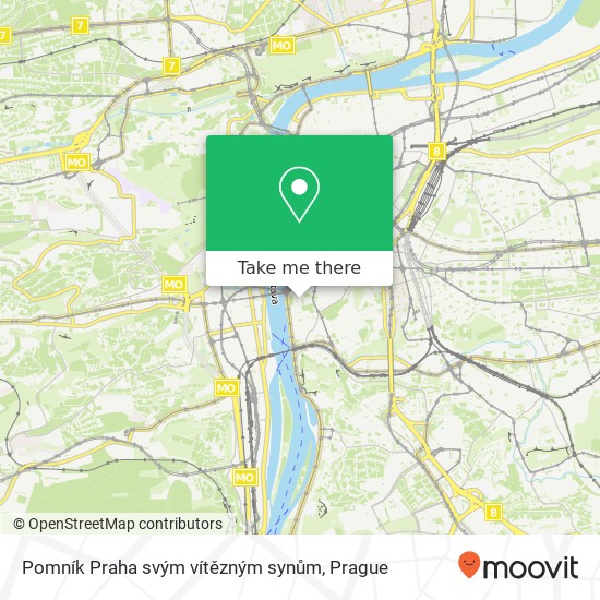 Pomník Praha svým vítězným synům map