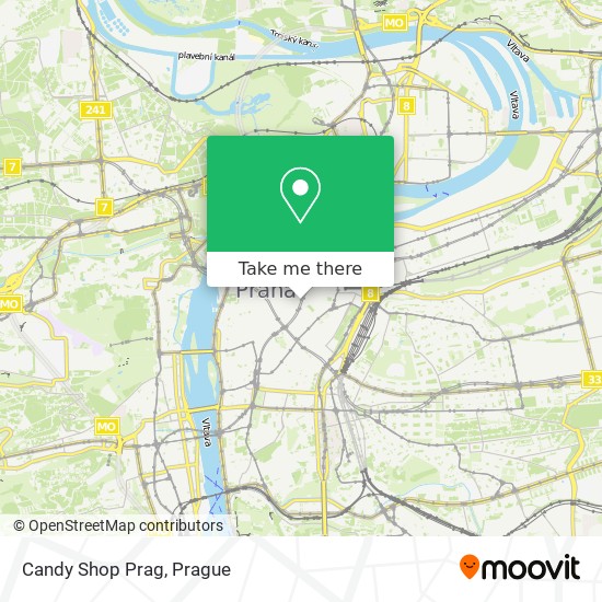 Candy Shop Prag map
