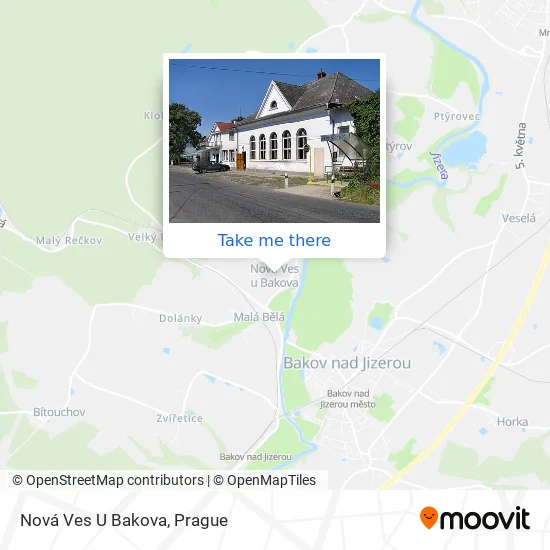 Карта Nová Ves U Bakova