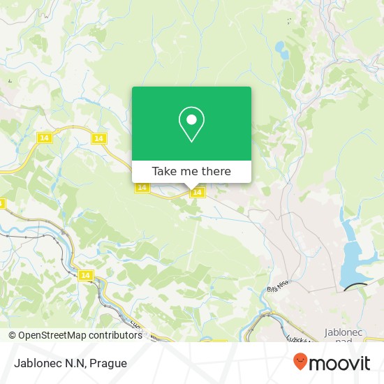 Jablonec N.N map