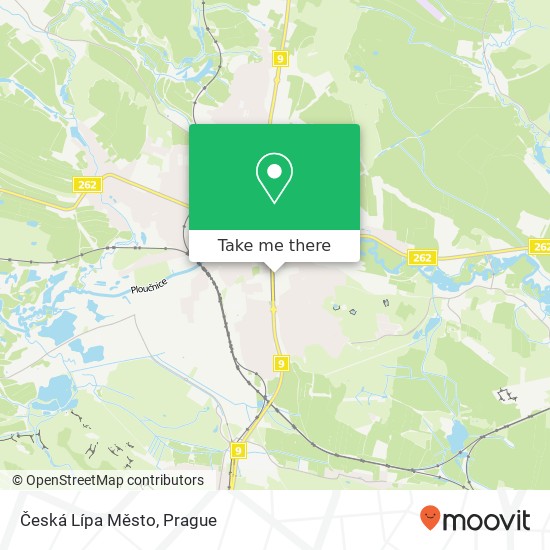 Česká Lípa Město map