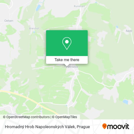 Hromadný Hrob Napoleonských Válek map