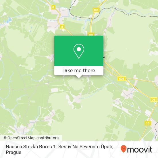 Naučná Stezka Boreč 1: Sesuv Na Severním Úpatí map