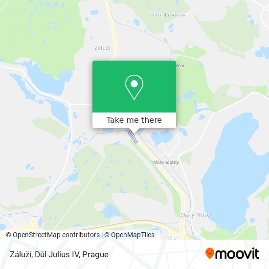 Záluží, Důl Julius IV map