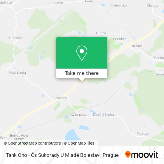 Tank Ono - Čs Sukorady U Mladé Boleslavi map
