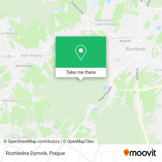 Rozhledna Dymník map