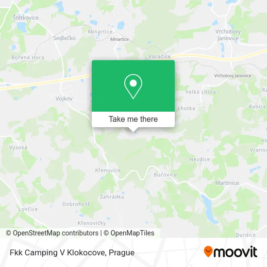 Карта Fkk Camping V Klokocove