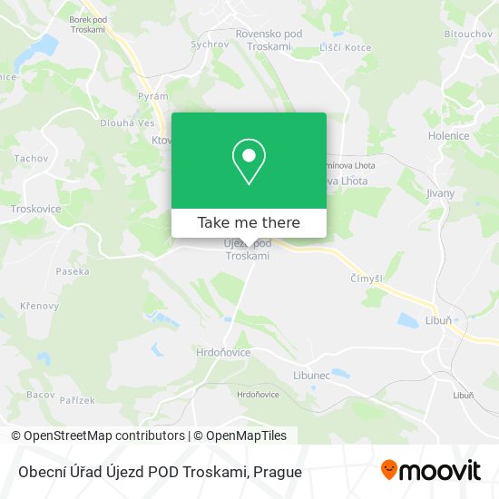 Obecní Úřad Újezd POD Troskami map