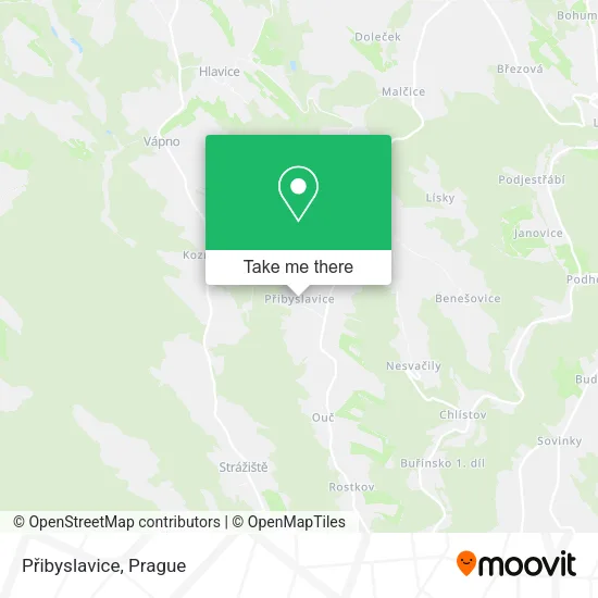 Карта Přibyslavice