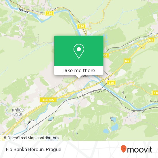 Fio Banka Beroun map