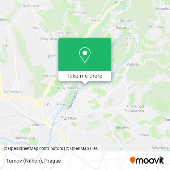Карта Turnov (Náhon)