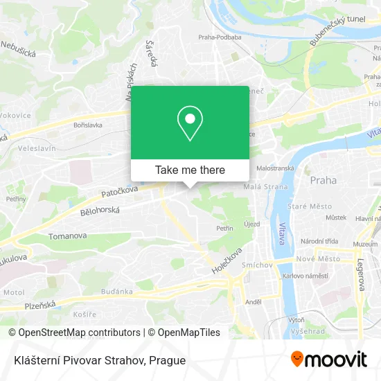 Карта Klášterní Pivovar Strahov