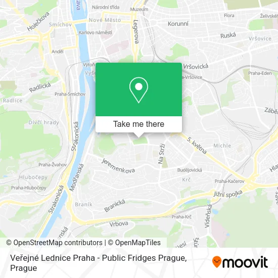 Карта Veřejné Lednice Praha - Public Fridges Prague