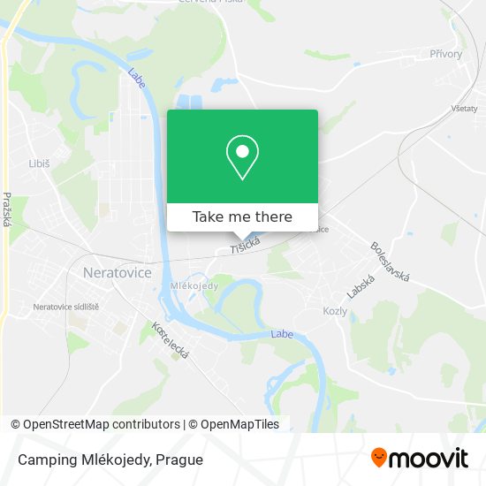 Camping Mlékojedy map