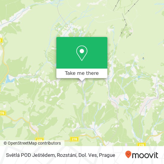 Světlá POD Ještědem, Rozstání, Dol. Ves map