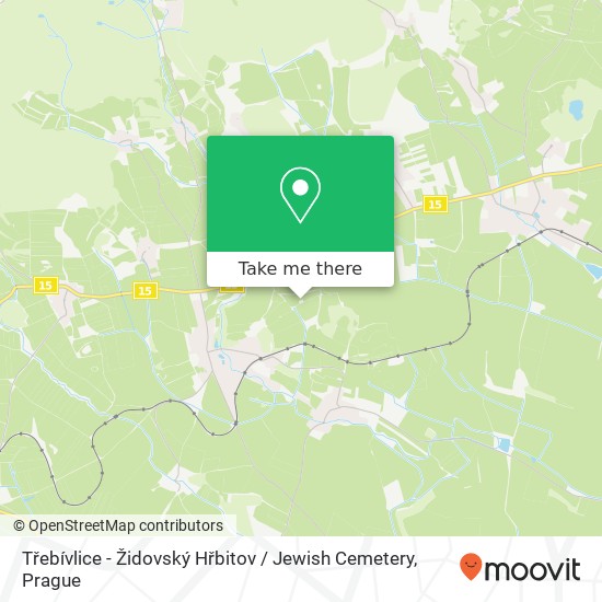 Карта Třebívlice - Židovský Hřbitov / Jewish Cemetery