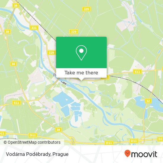 Vodárna Poděbrady map