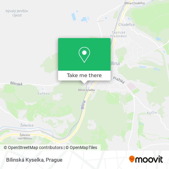 Bílinská Kyselka map