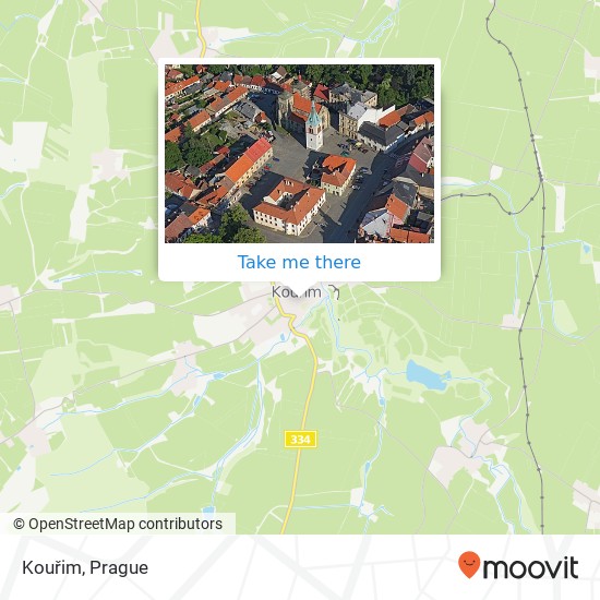 Kouřim map