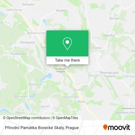 Přírodní Památka Borecké Skály map