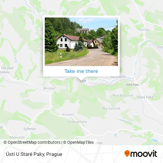 Карта Ústí U Staré Paky