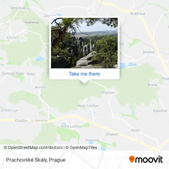 Карта Prachovské Skály