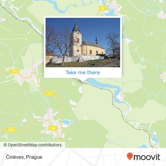 Činěves map