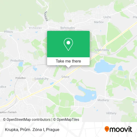 Карта Krupka, Prům. Zóna I