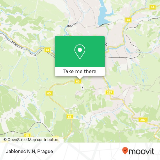 Jablonec N.N map