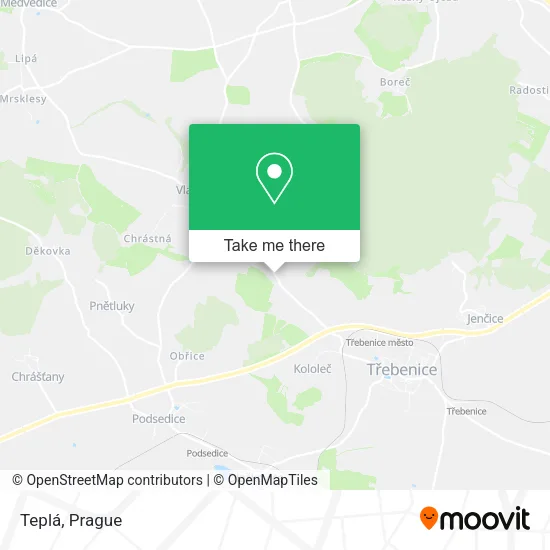 Карта Teplá
