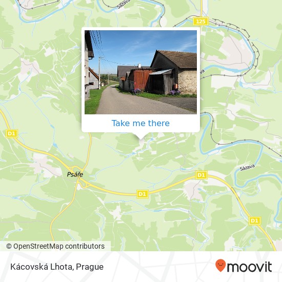 Kácovská Lhota map