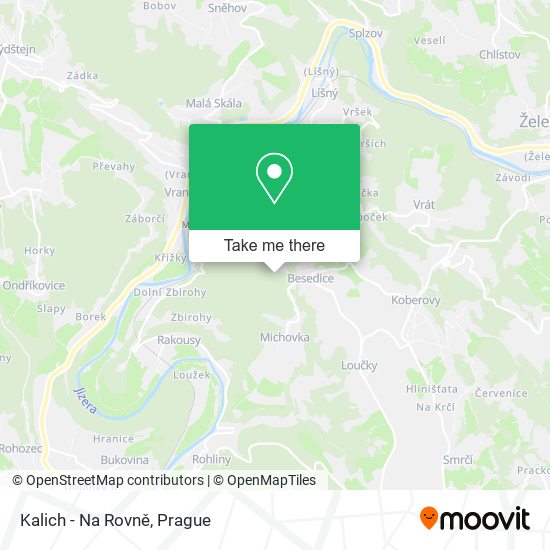 Kalich - Na Rovně map