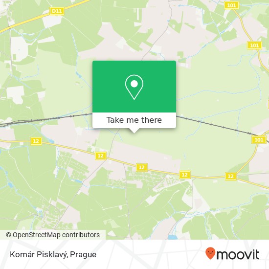 Komár Pisklavý map