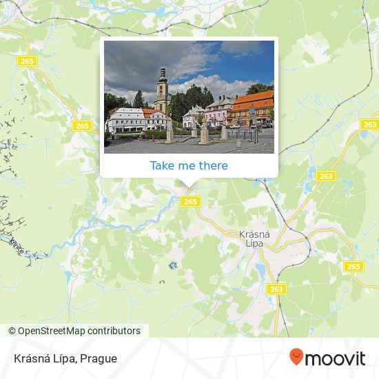 Krásná Lípa map