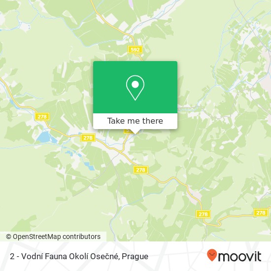 2 - Vodní Fauna Okolí Osečné map