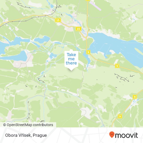 Obora Vřísek map