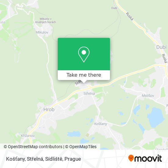 Košťany, Střelná, Sídliště map