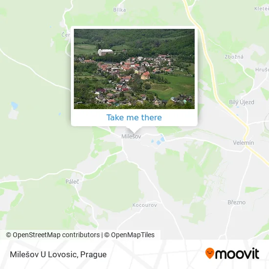 Карта Milešov U Lovosic