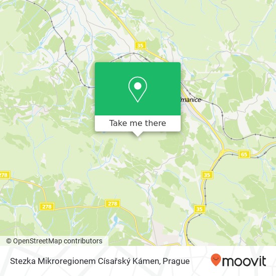 Stezka Mikroregionem Císařský Kámen map