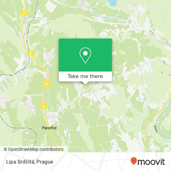 Lípa Srdčitá map