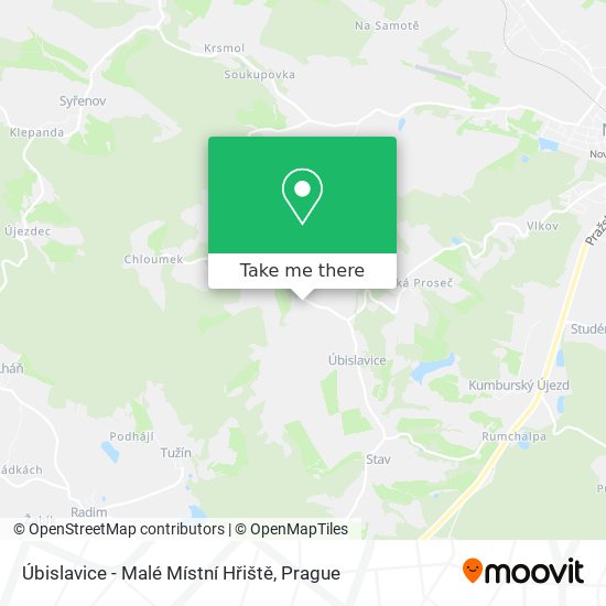 Úbislavice - Malé Místní Hřiště map