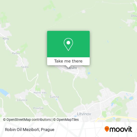 Robin Oil Meziboří map
